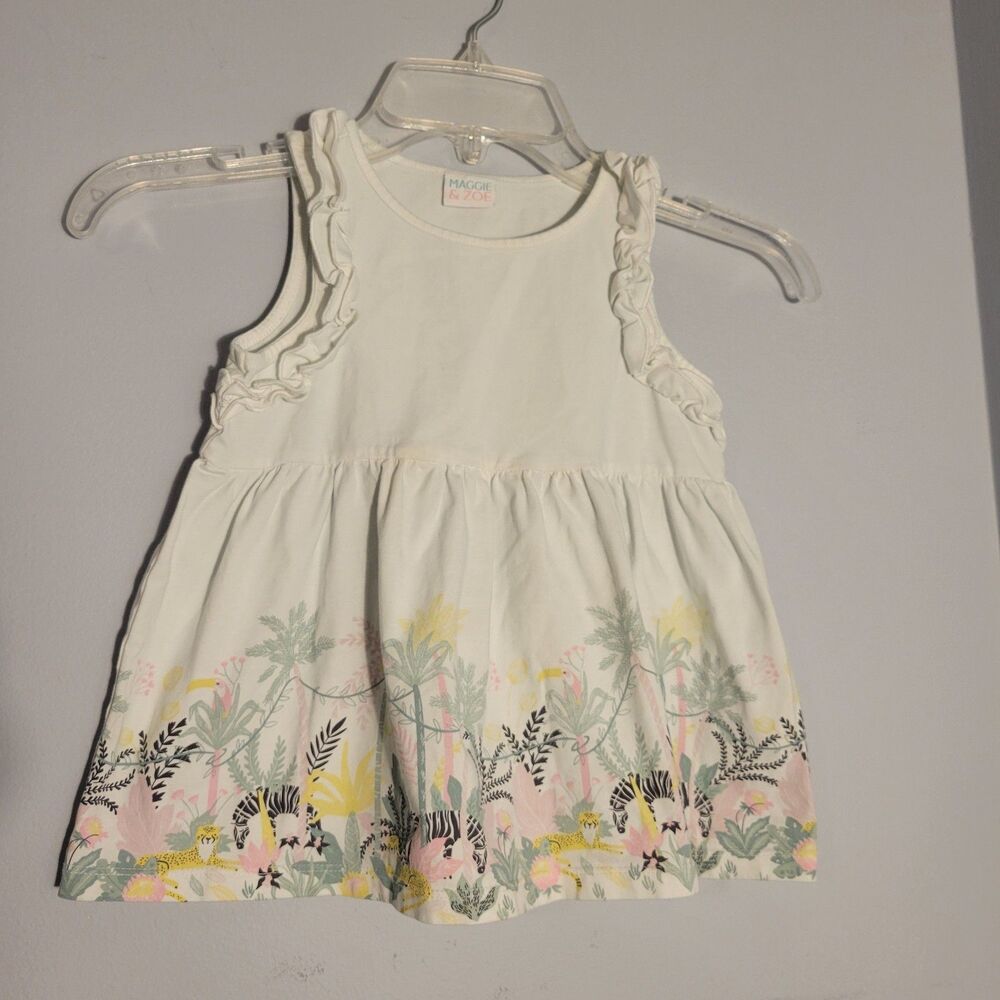 Maggie & Zoe Girls Ascending Floral Print Tank Top Sleeveless EST Size 2-3T